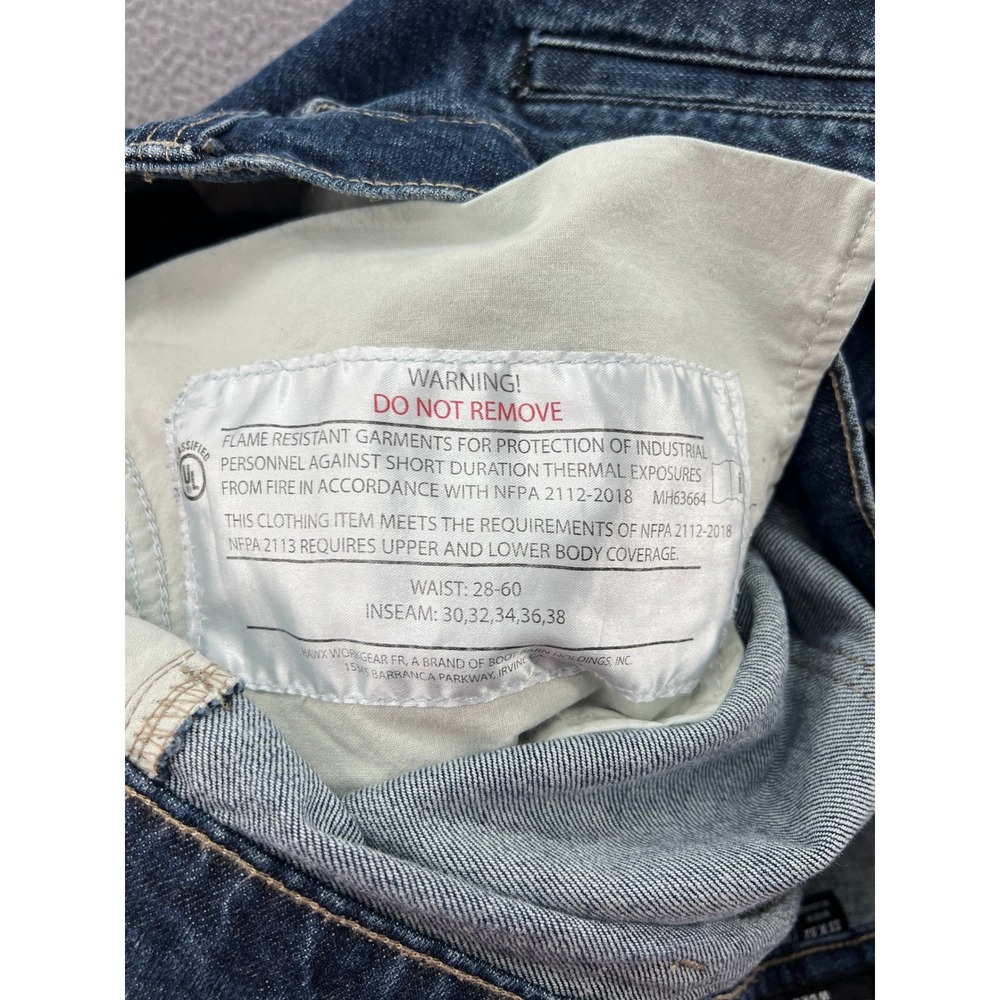 Hawx FR Work Gear Jeans Mens Flame Resistant Relaxed Fit Denim Blue 33x32 - Picture 11 of 14